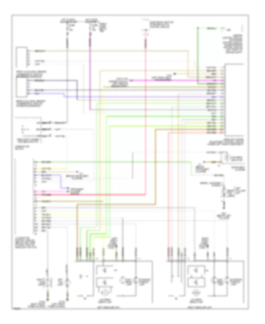 Headlights Wiring Diagram with Xenon Lamps for Mercedes Benz E430 4Matic 2001