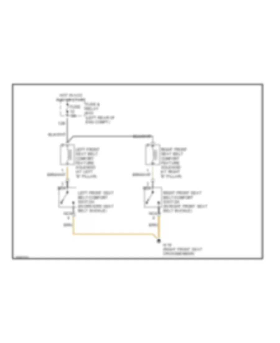 Seat Belt Comfort Feature Wiring Diagram for Mercedes Benz E430 4Matic 2001