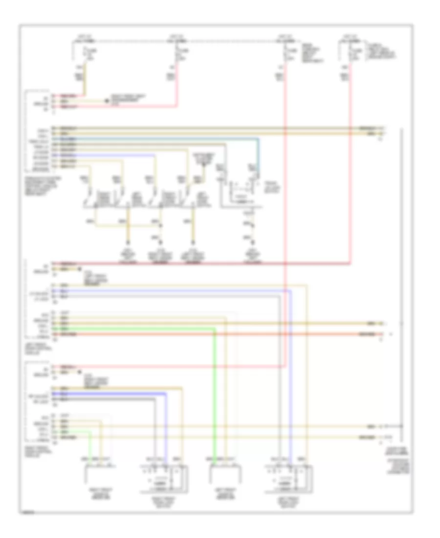 Power Door Locks Wiring Diagram for Mercedes Benz E430 4Matic 2001