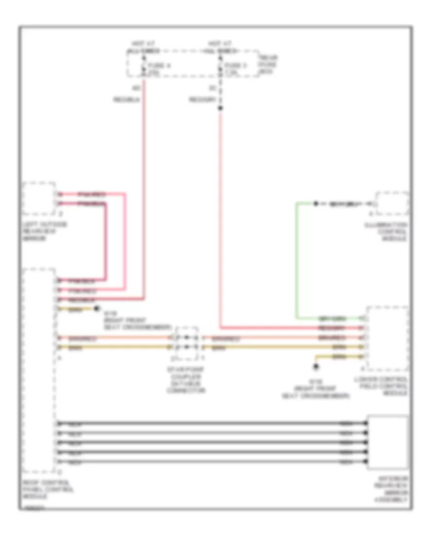 Automatic Day Night Mirror Wiring Diagram for Mercedes Benz E430 4Matic 2001