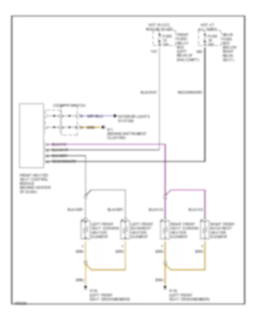 Heated Seats Wiring Diagram for Mercedes Benz E430 4Matic 2001