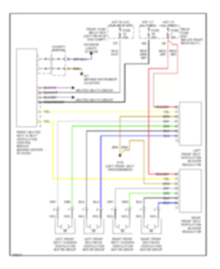 Seat Ventilation Wiring Diagram for Mercedes Benz E430 4Matic 2001