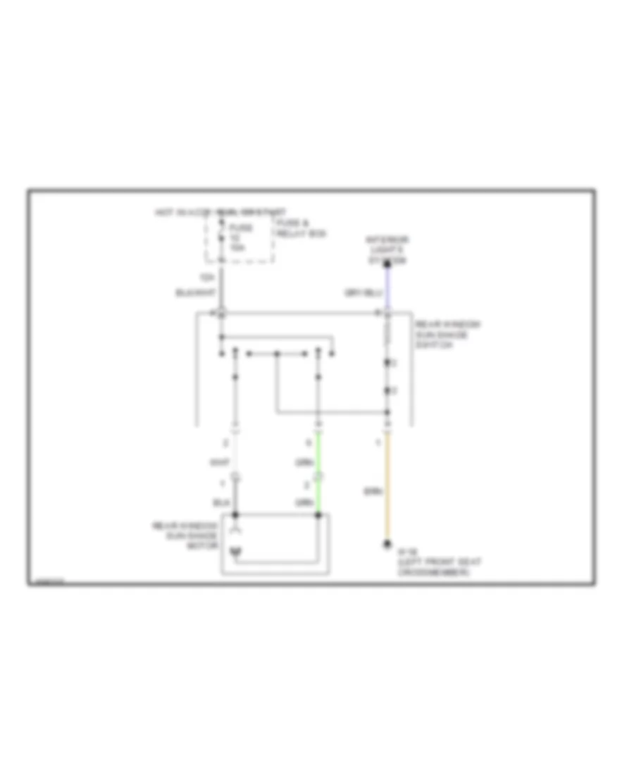 Rear Window Sun Shade Wiring Diagram for Mercedes Benz E430 4Matic 2001