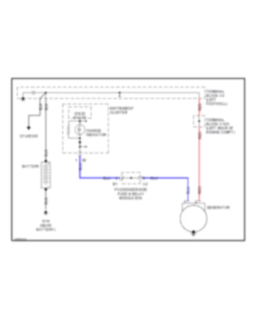 Charging Wiring Diagram for Mercedes Benz E430 4Matic 2001