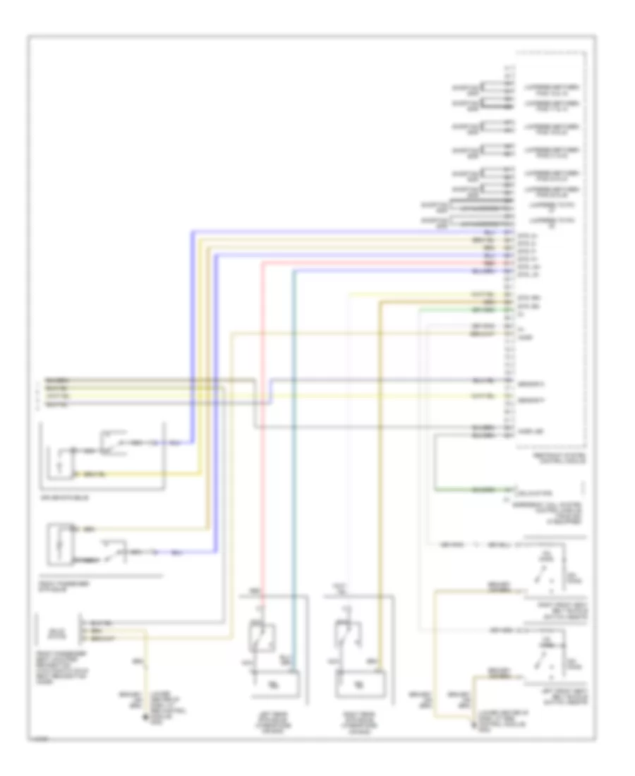 Supplemental Restraints Wiring Diagram 2 of 2 for Mercedes Benz E430 4Matic 2001