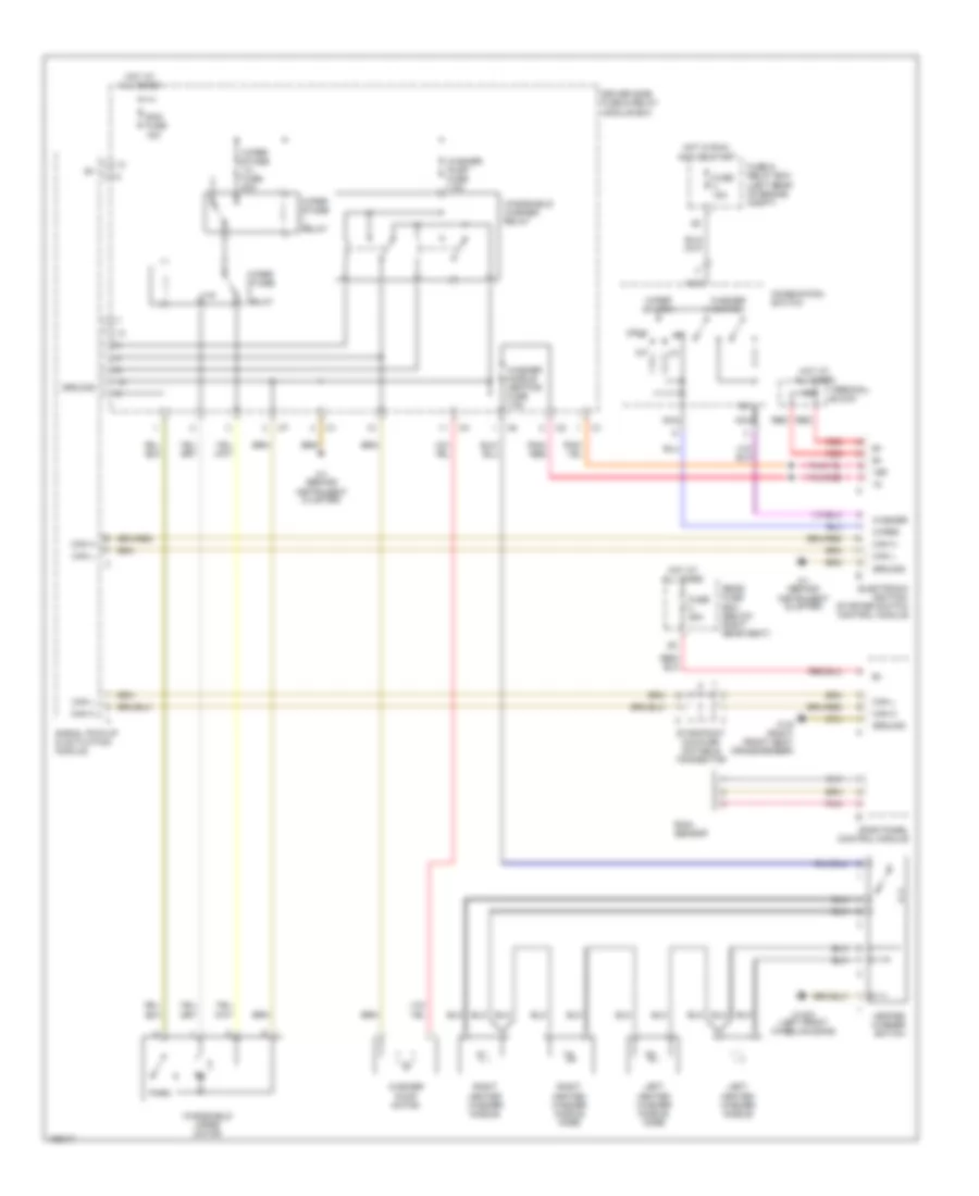 Front Wiper Washer Wiring Diagram for Mercedes Benz E430 4Matic 2001