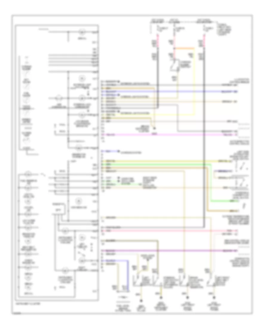 Instrument Cluster Wiring Diagram for Mercedes Benz SLK230 1998