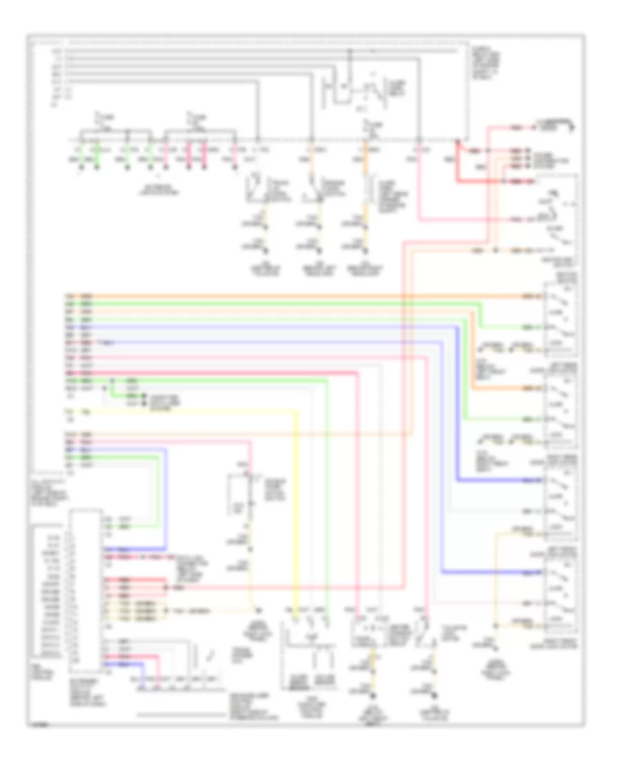 Anti-theft Wiring Diagram, without Auxiliary Alarm for Mercedes-Benz ML320 2001