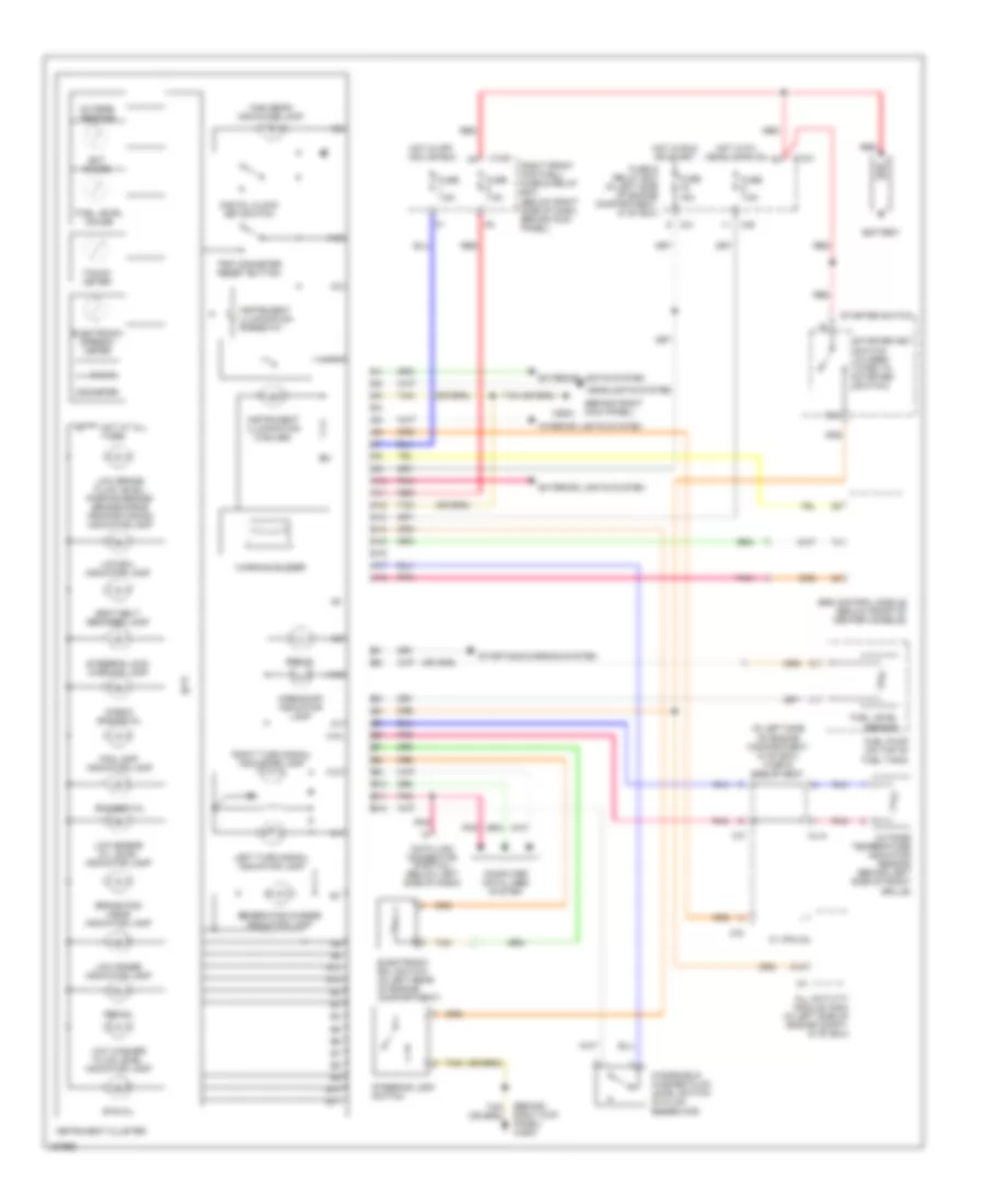 Instrument Cluster Wiring Diagram for Mercedes Benz ML320 2001
