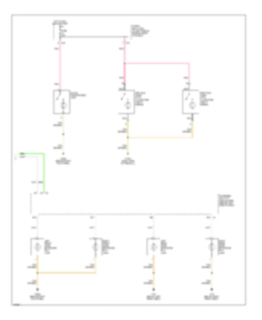 Courtesy Lamps Wiring Diagram 2 of 2 for Mercedes Benz ML320 2001