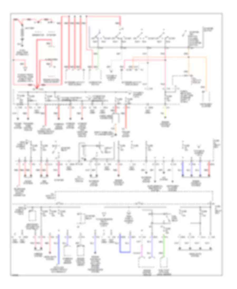 Power Distribution Wiring Diagram 1 of 4 for Mercedes Benz ML320 2001
