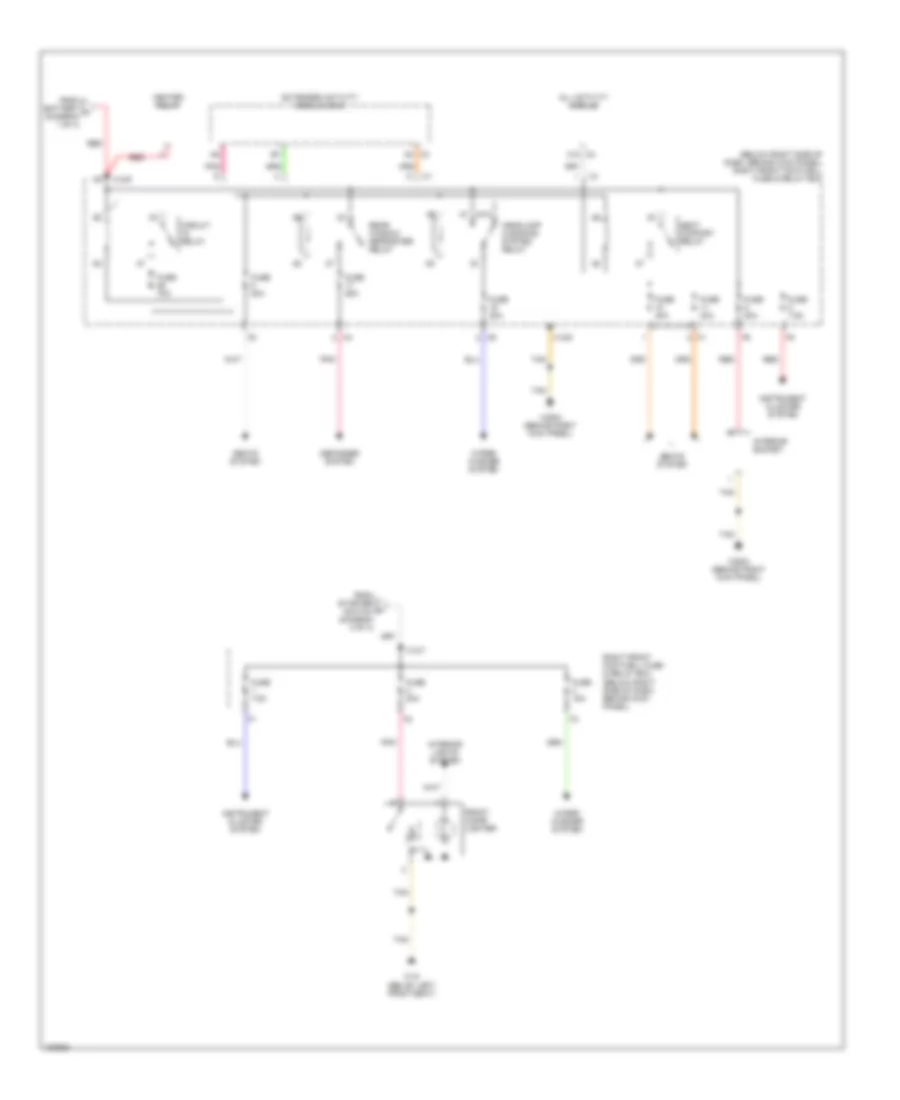 Power Distribution Wiring Diagram 4 of 4 for Mercedes Benz ML320 2001