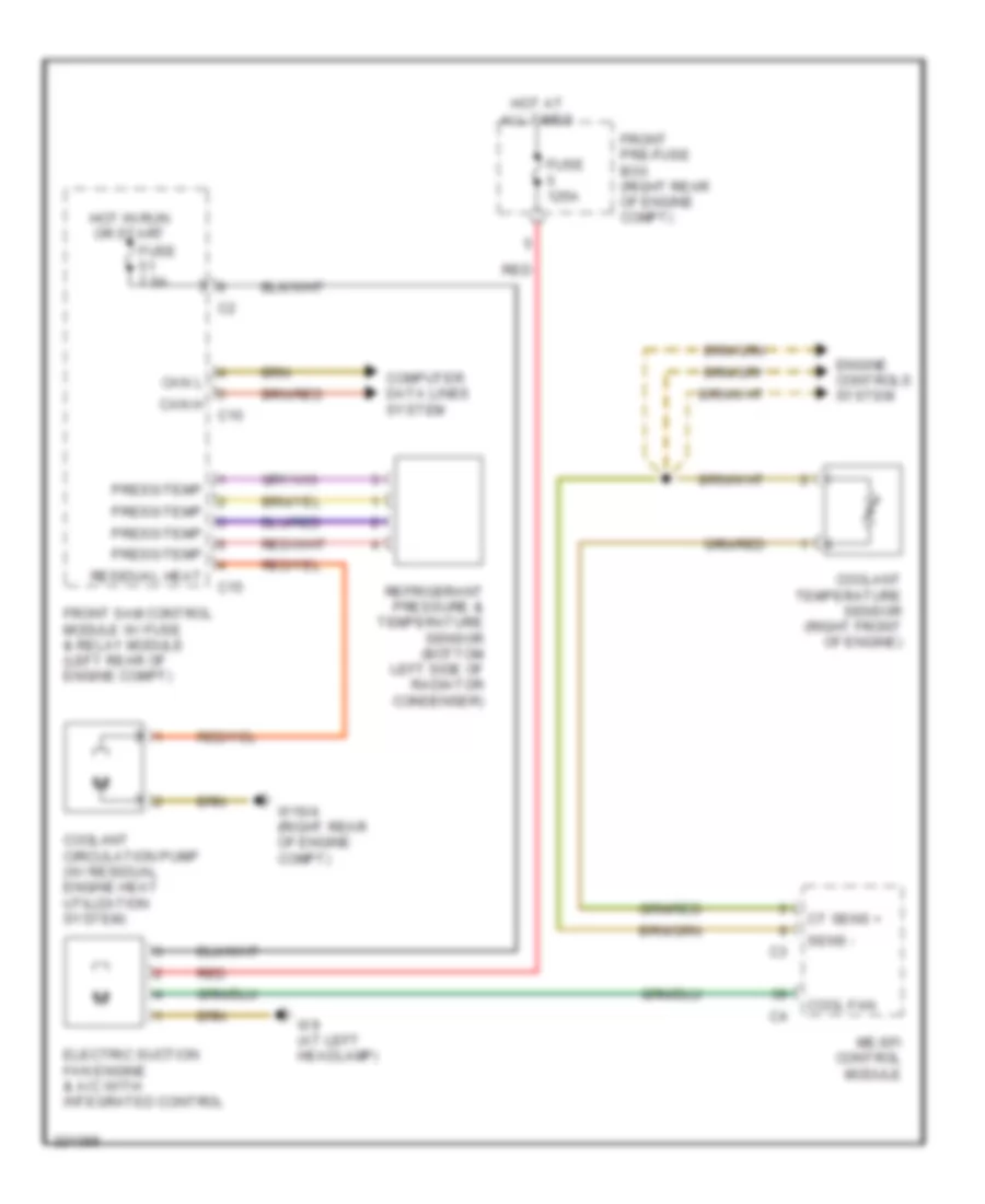 Cooling Fan Wiring Diagram for Mercedes-Benz C240 4Matic 2005