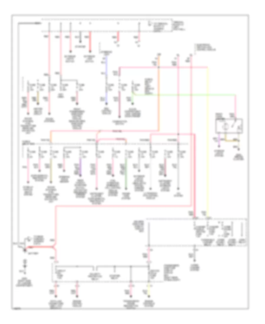 Power Distribution Wiring Diagram 1 of 2 for Mercedes Benz C230 1999