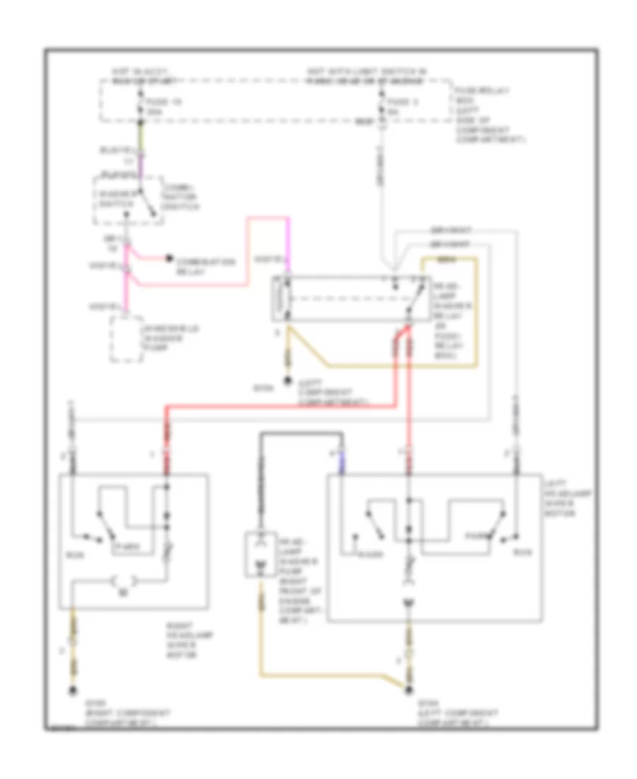 Схема Шайбы/Дворника Фары для Mercedes-Benz C280 1995