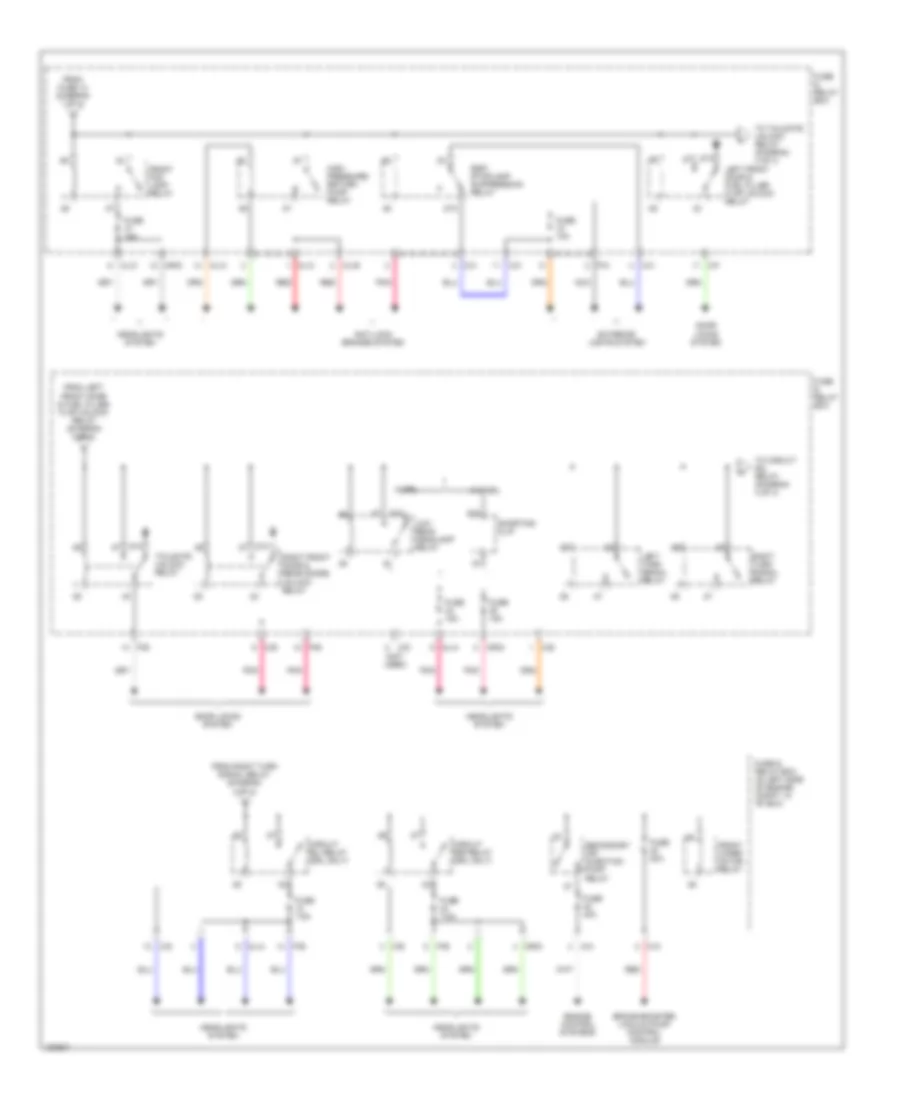 Power Distribution Wiring Diagram (3 of 4) for Mercedes-Benz ML430 2001