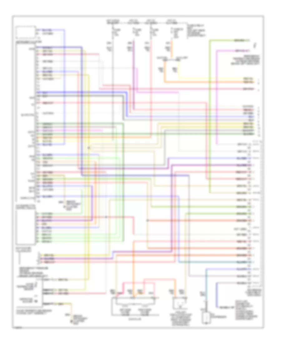 Automatic A C Wiring Diagram 1 of 2 for Mercedes Benz C280 1999