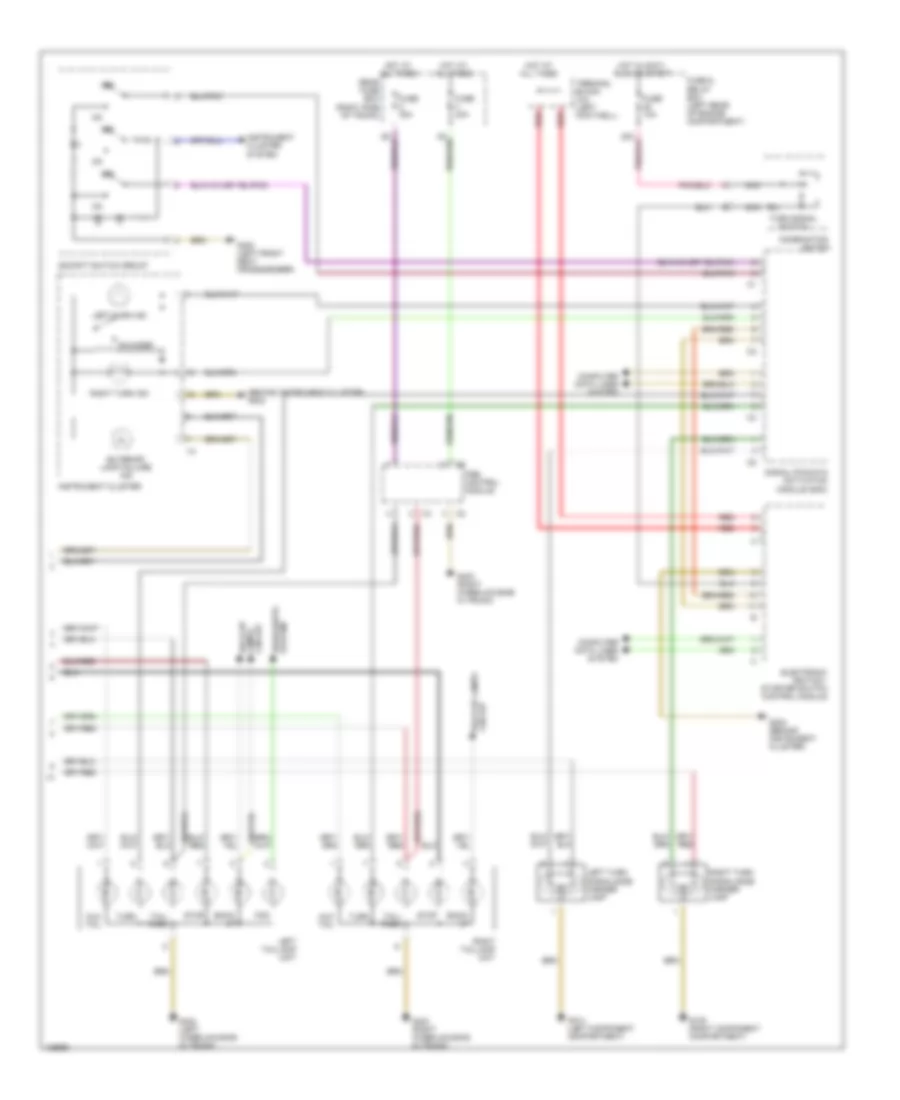 Exterior Light Wiring Diagram (2 of 2) for Mercedes-Benz C280 1999