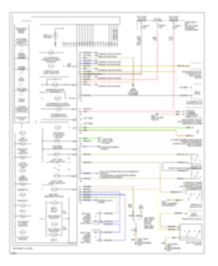 Instrument Cluster Wiring Diagram for Mercedes-Benz C280 1999