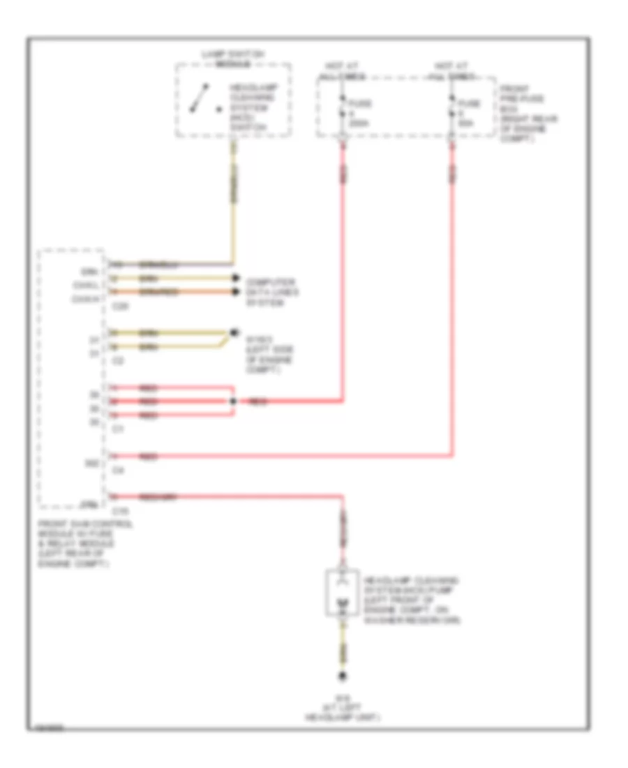 Headlamp Washer Wiring Diagram for Mercedes Benz C320 2005