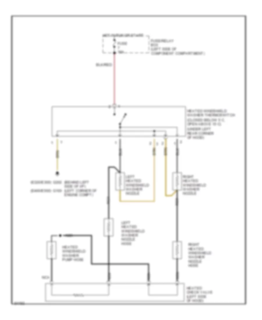 горячая схема омывателя лобового стекла для Mercedes-Benz E300 1995