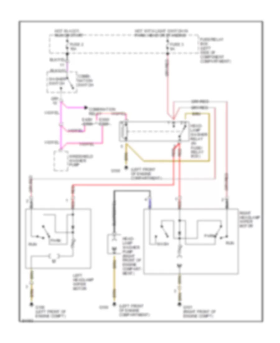 Схема Шайбы/Дворника Фары для Mercedes-Benz E420 1995