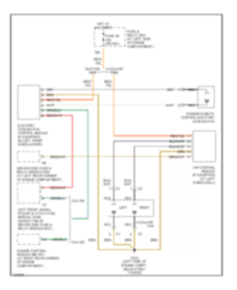 Cooling Fan Wiring Diagram for Mercedes-Benz CLK320 1999