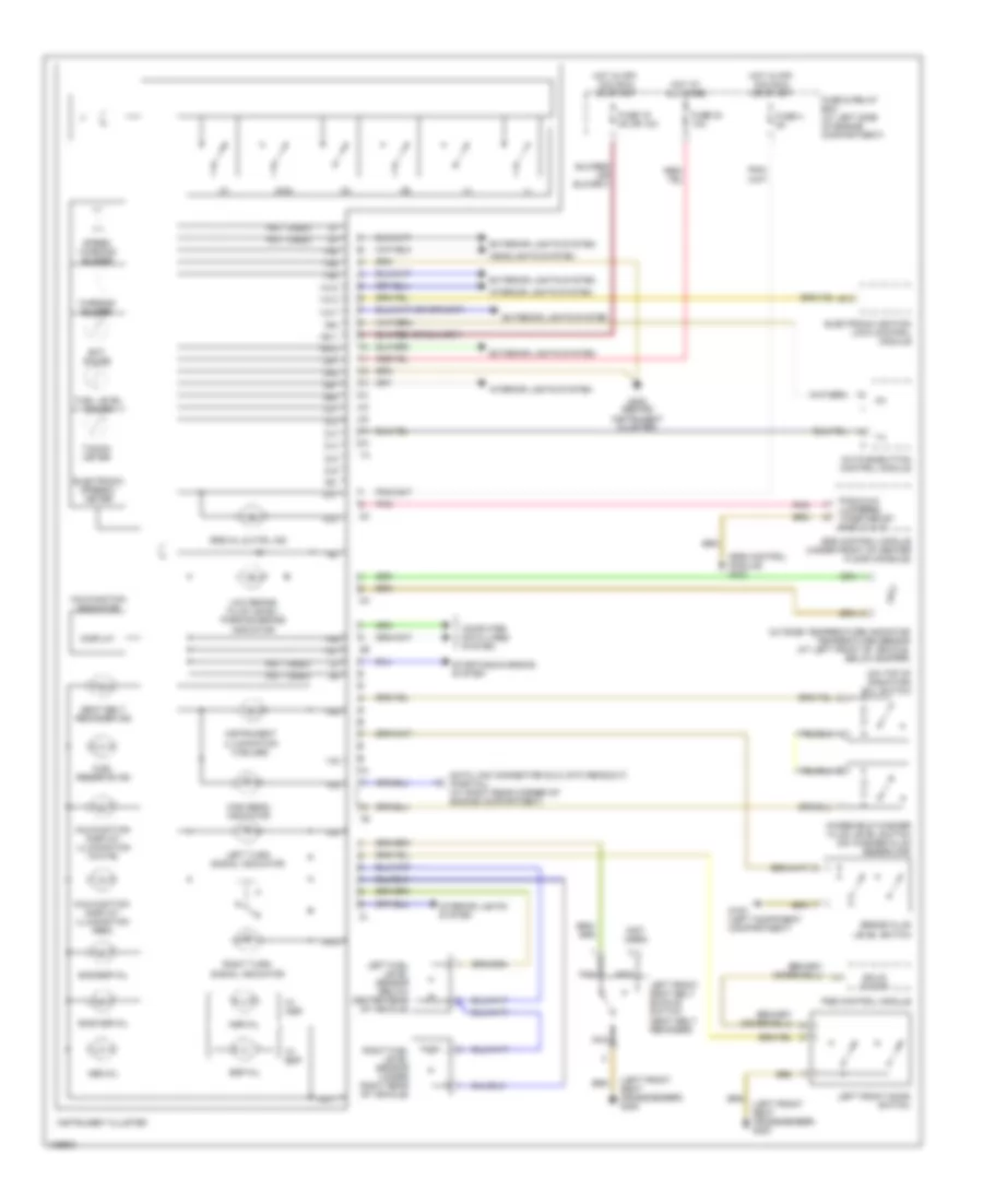 Instrument Cluster Wiring Diagram for Mercedes Benz CLK320 1999