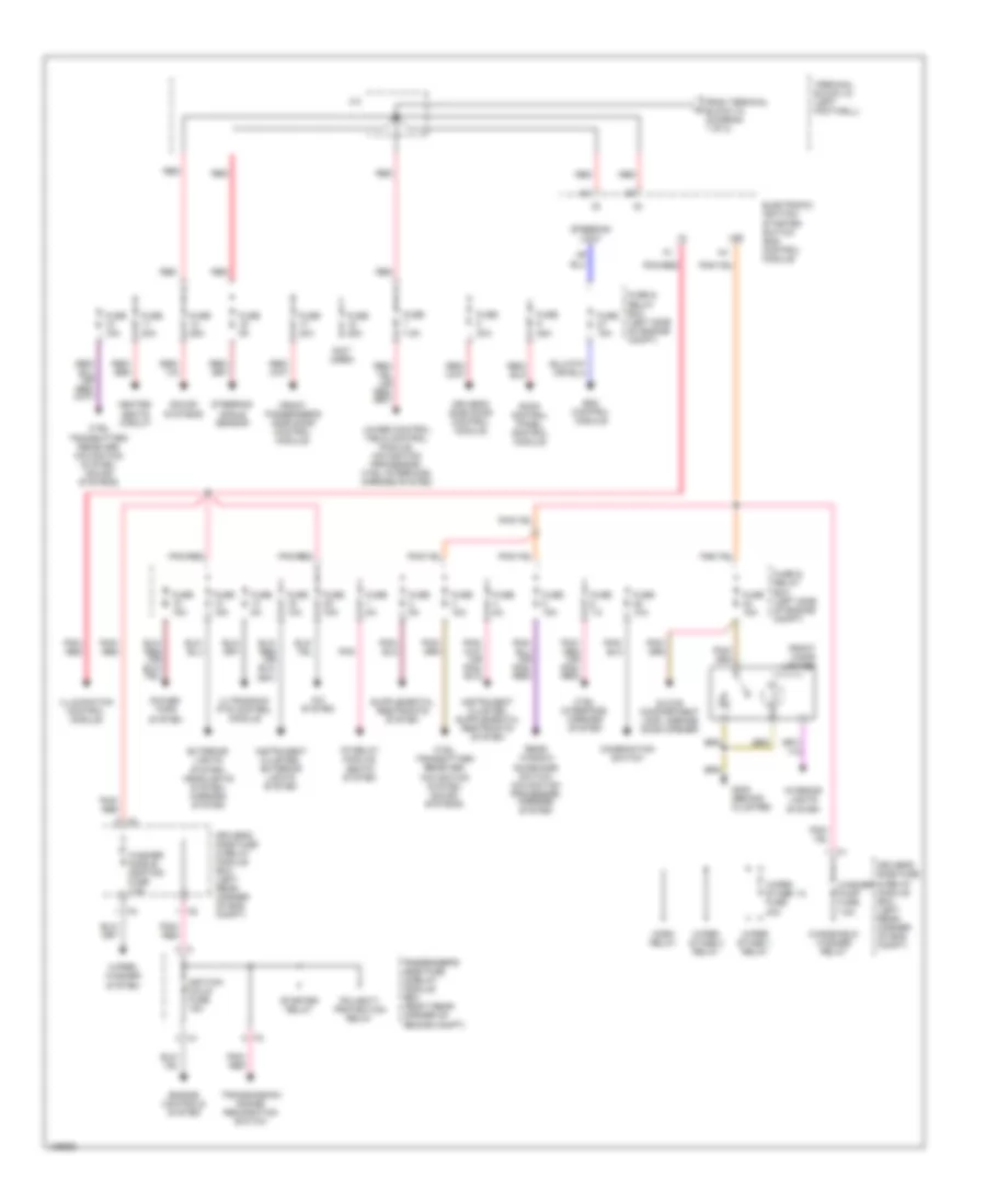 Power Distribution Wiring Diagram (2 of 2) for Mercedes-Benz CLK320 1999