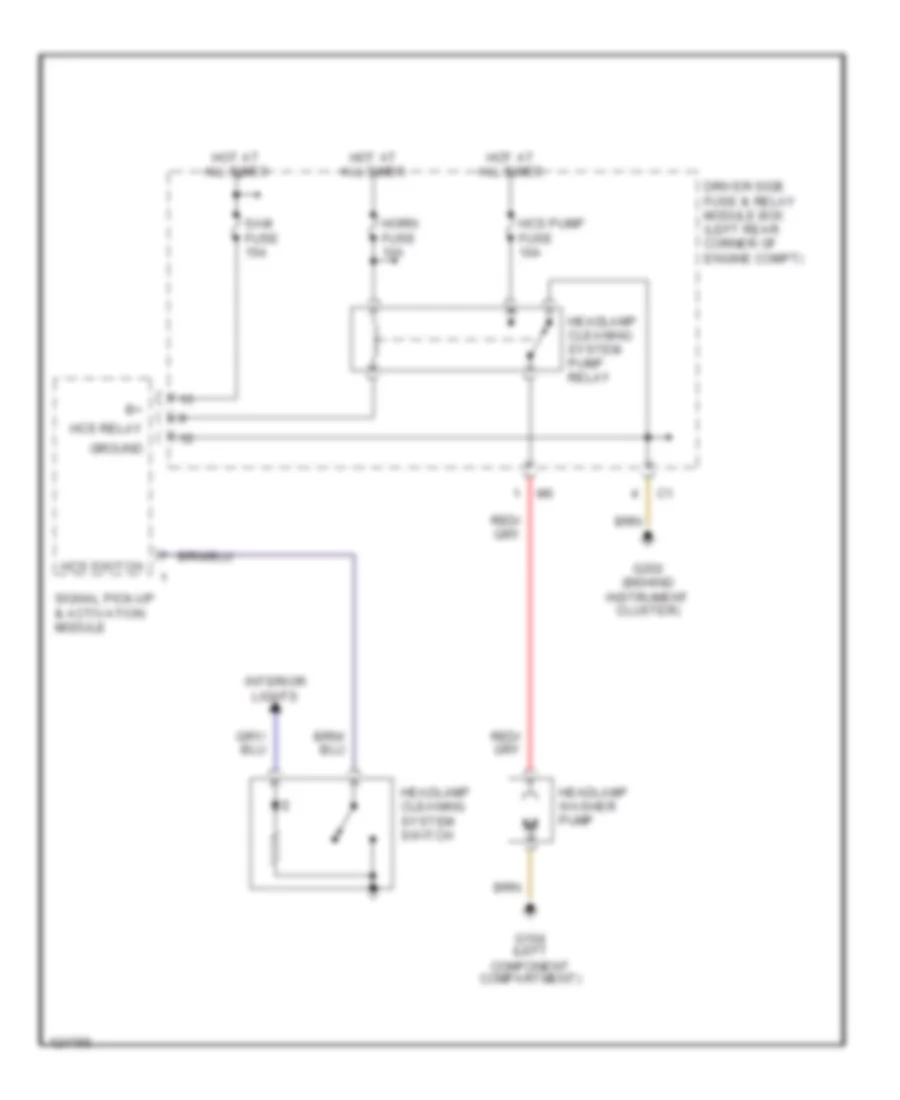 схема шайбы фары для Mercedes-Benz CLK320 1999