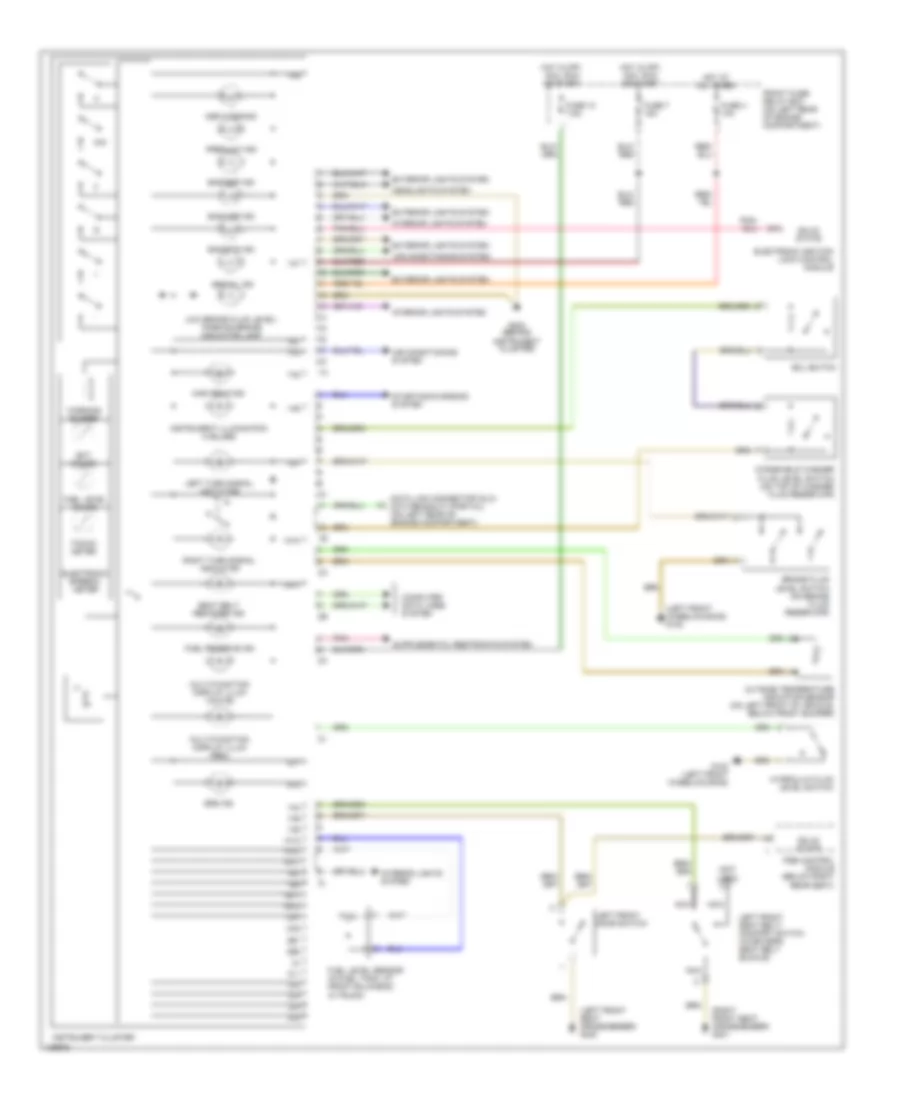 Instrument Cluster Wiring Diagram for Mercedes-Benz E320 4Matic 1999