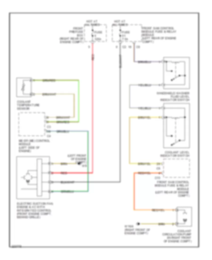 Cooling Fan Wiring Diagram for Mercedes Benz CLK320 2005
