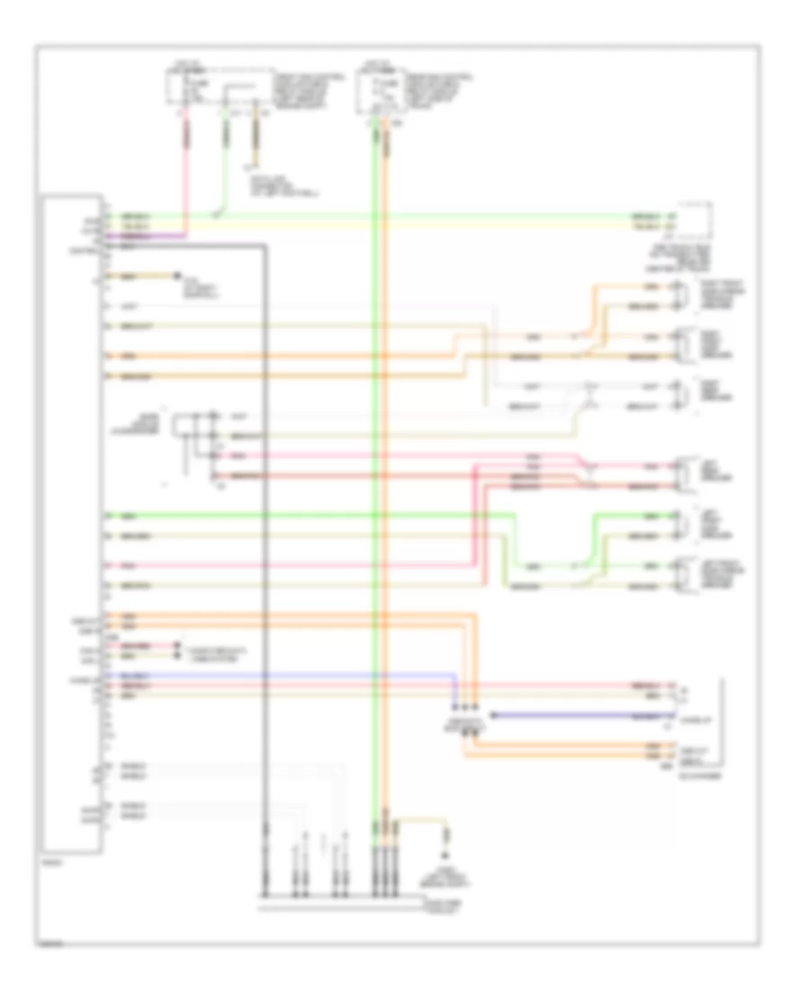 Radio Wiring Diagram Except Convertible with Amplifier without D2B Data Bus 1 of 2 for Mercedes Benz CLK320 2005