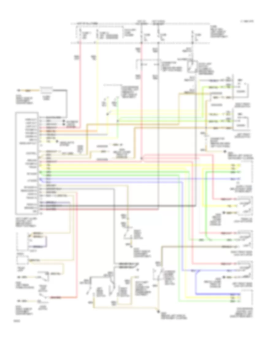 Anti-theft Wiring Diagram for Mercedes-Benz 300D 1992