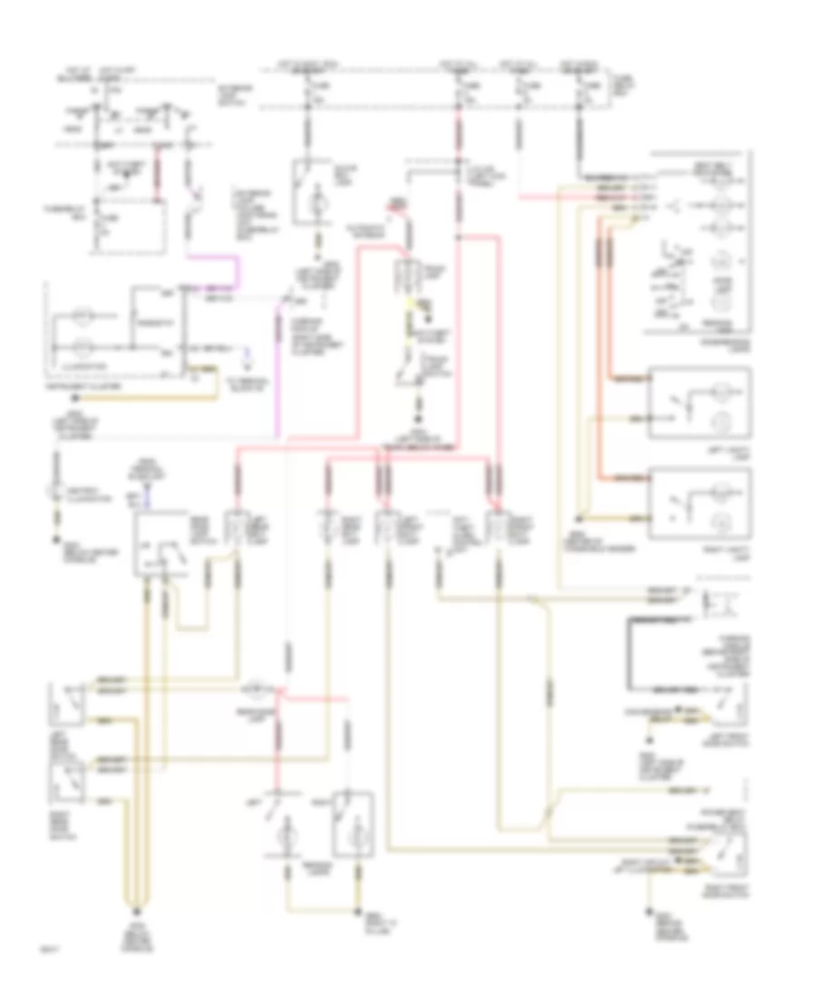 Interior Light Wiring Diagram 1 of 2 for Mercedes Benz 300D 1992