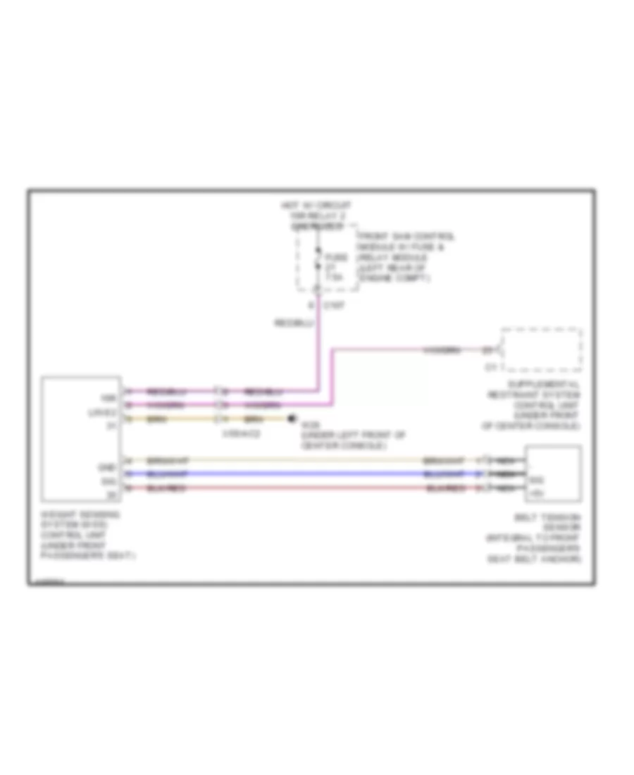 Weight Sensing System Wiring Diagram Wagon for Mercedes Benz E350 4Matic 2014