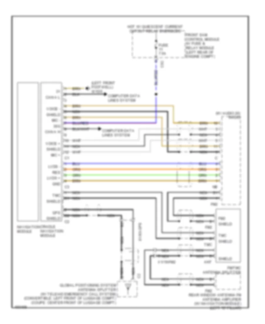 Navigation Wiring Diagram Convertible for Mercedes Benz E350 4Matic 2014