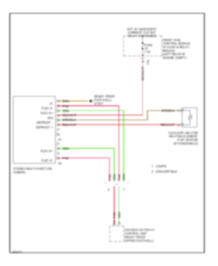 Stereo Multifunction Camera Wiring Diagram, Convertible for Mercedes-Benz E350 4Matic 2014