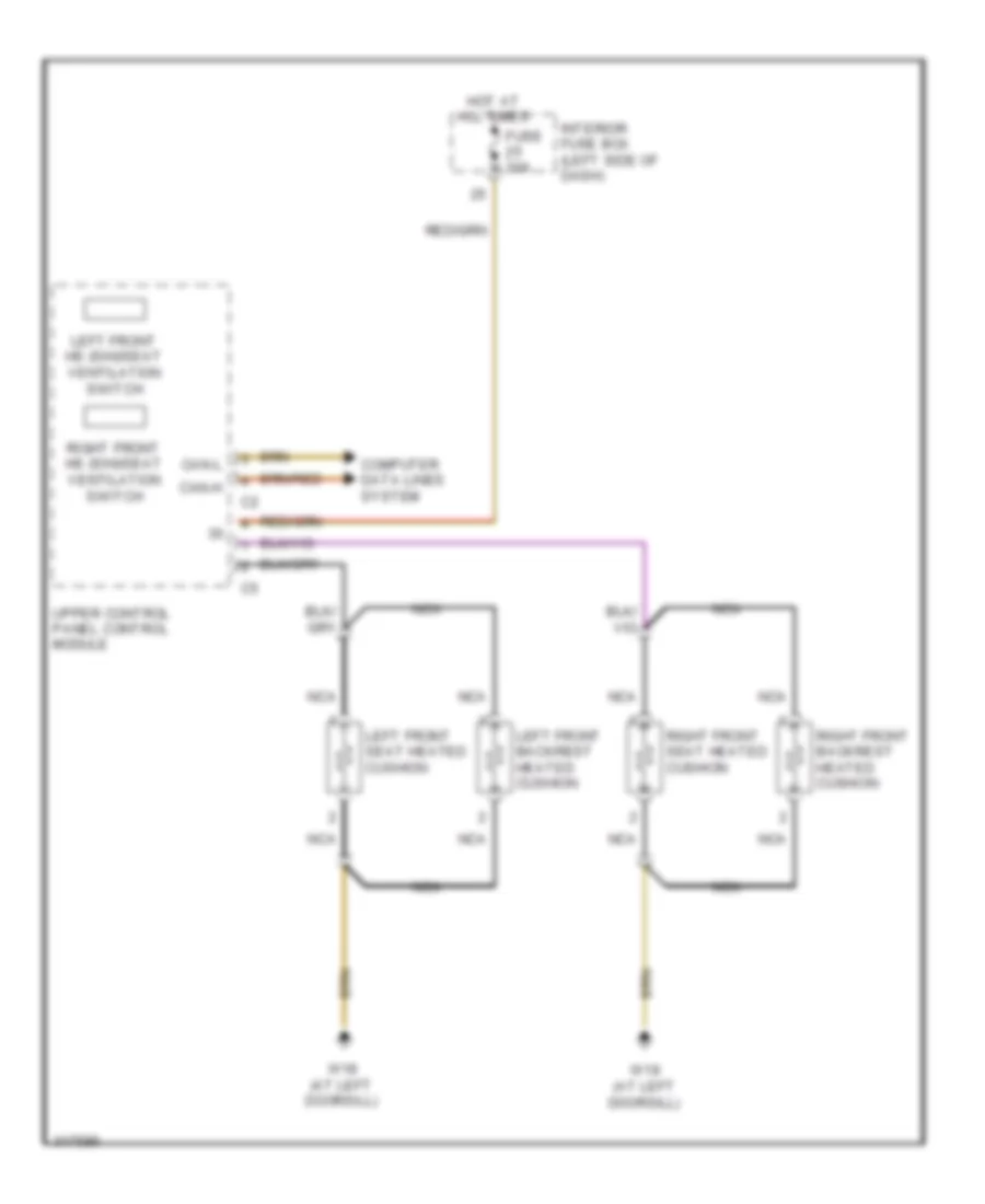 Heated Seats Wiring Diagram for Mercedes-Benz CLK550 2009