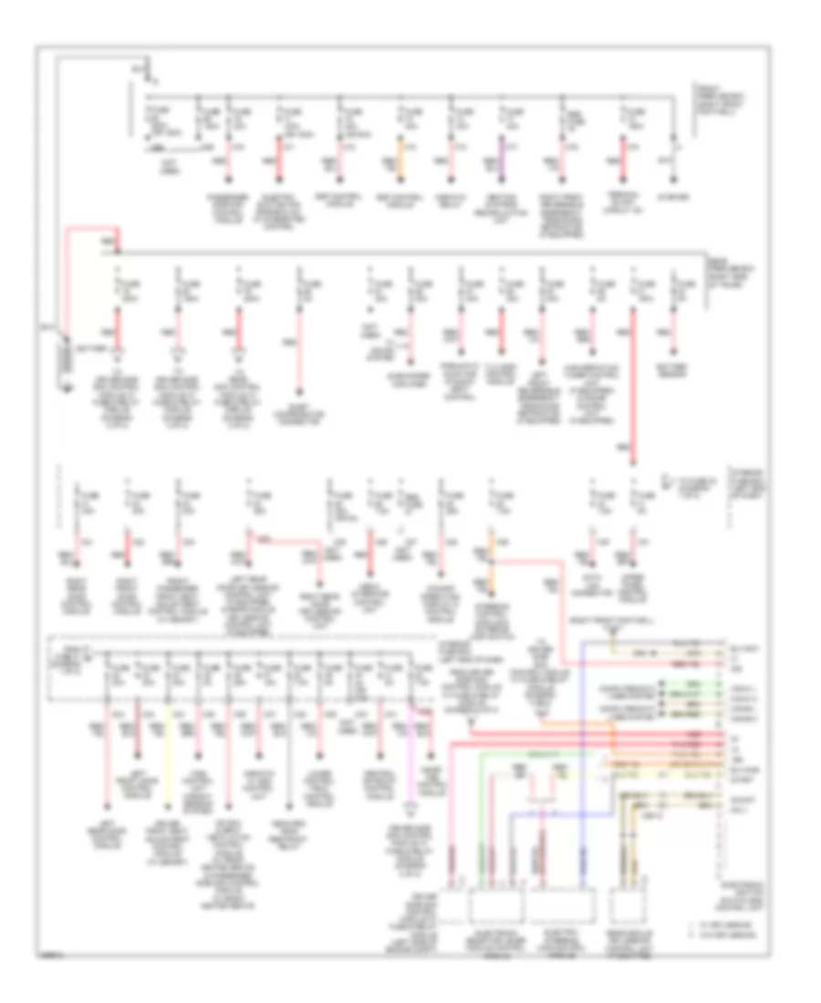 Power Distribution Wiring Diagram 1 of 2 for Mercedes Benz CLS550 2011