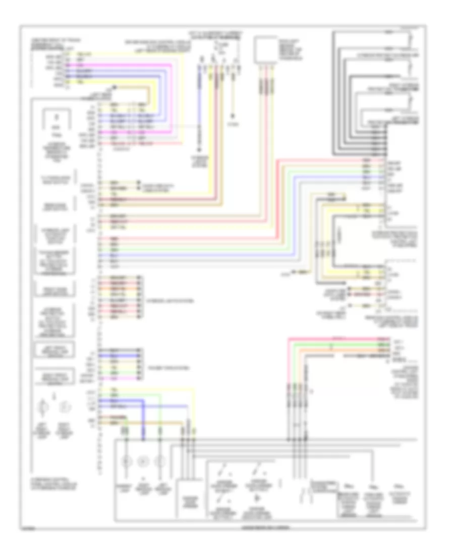 Overhead Console Wiring Diagram, Sedan with Power TiltingSliding Roof for Mercedes-Benz E350 4Matic 2010