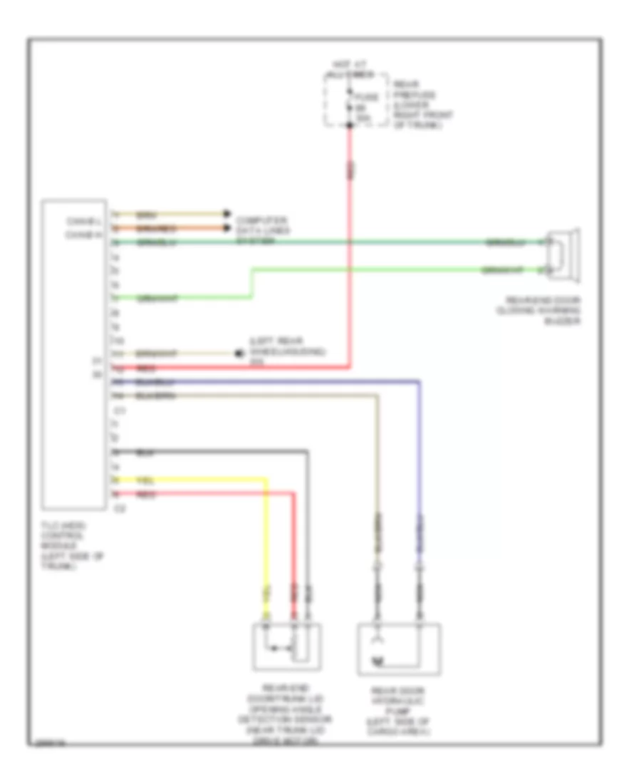 Trunk Pull-Down Wiring Diagram, Wagon for Mercedes-Benz E320 2008