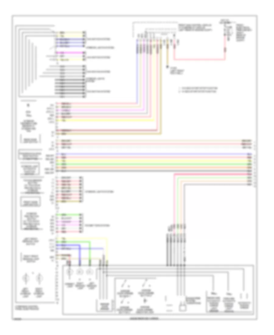 Overhead Console Wiring Diagram, without Sunroof (1 of 2) for Mercedes-Benz E400 Hybrid 2014