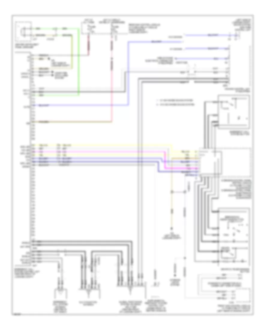 Emergency Call Wiring Diagram for Mercedes-Benz E400 Hybrid 2014