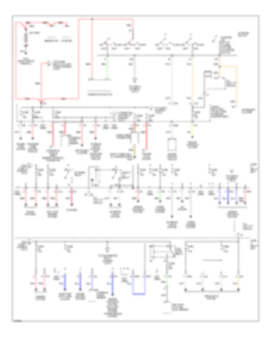 Power Distribution Wiring Diagram 1 of 3 for Mercedes Benz ML320 1999