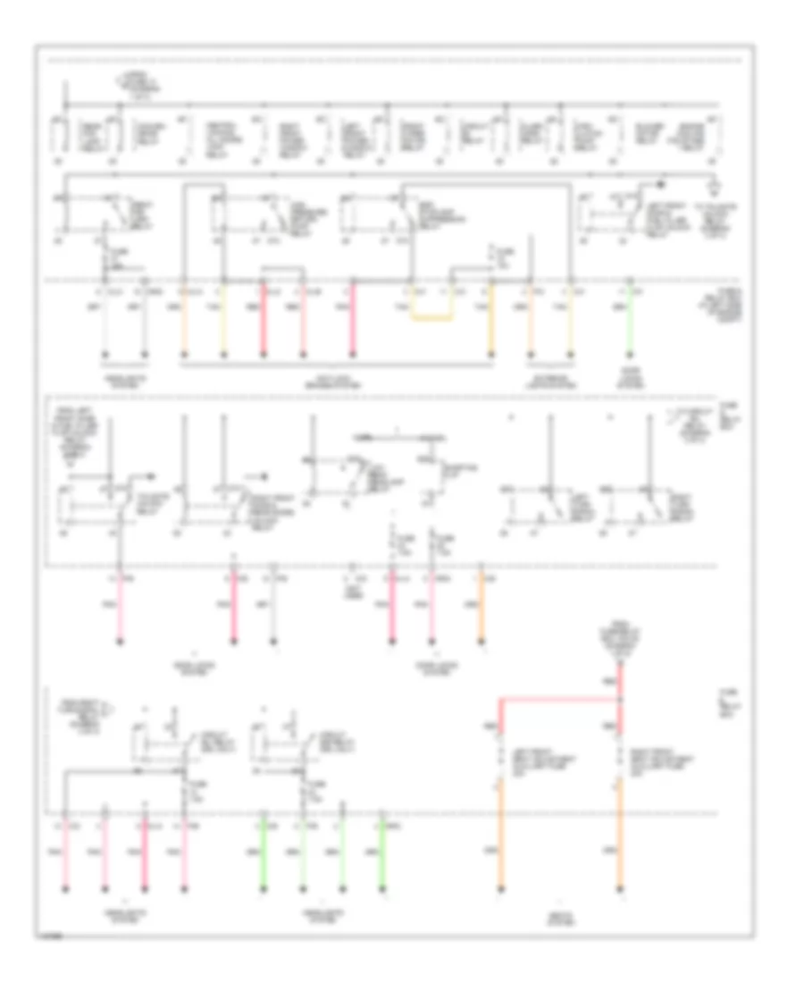 Power Distribution Wiring Diagram 3 of 3 for Mercedes Benz ML320 1999