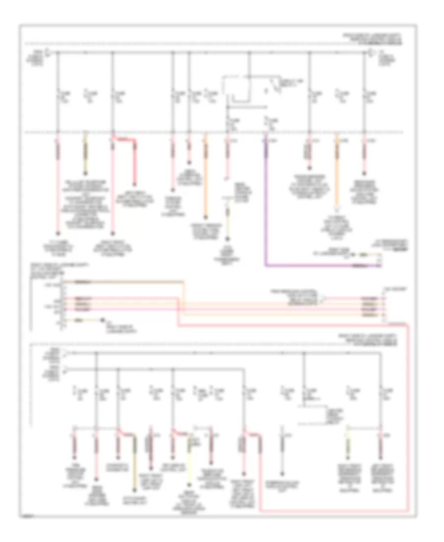 Power Distribution Wiring Diagram, Sedan (3 of 5) for Mercedes-Benz E550 2014