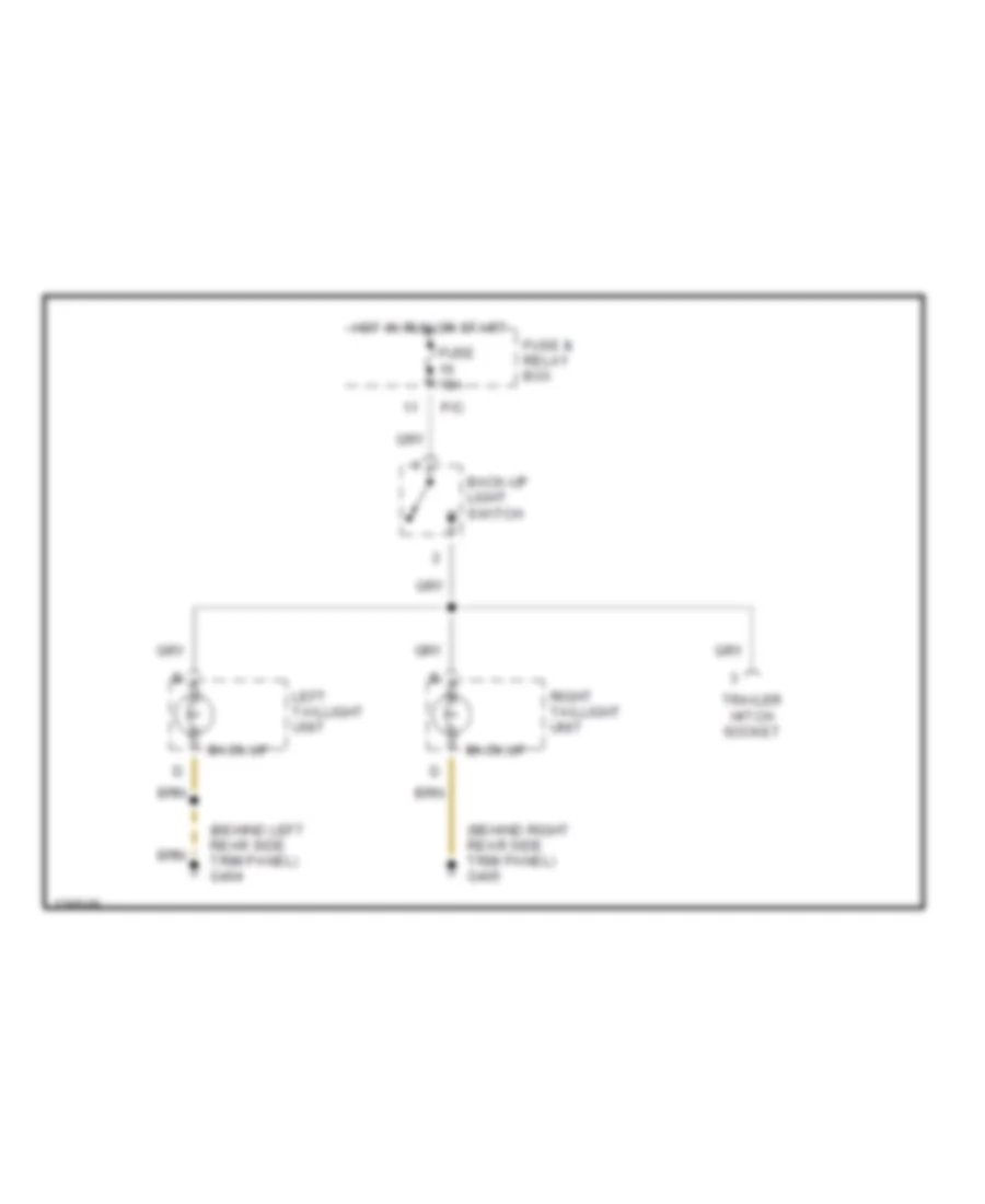 Back up Lamps Wiring Diagram for Mercedes Benz ML430 1999