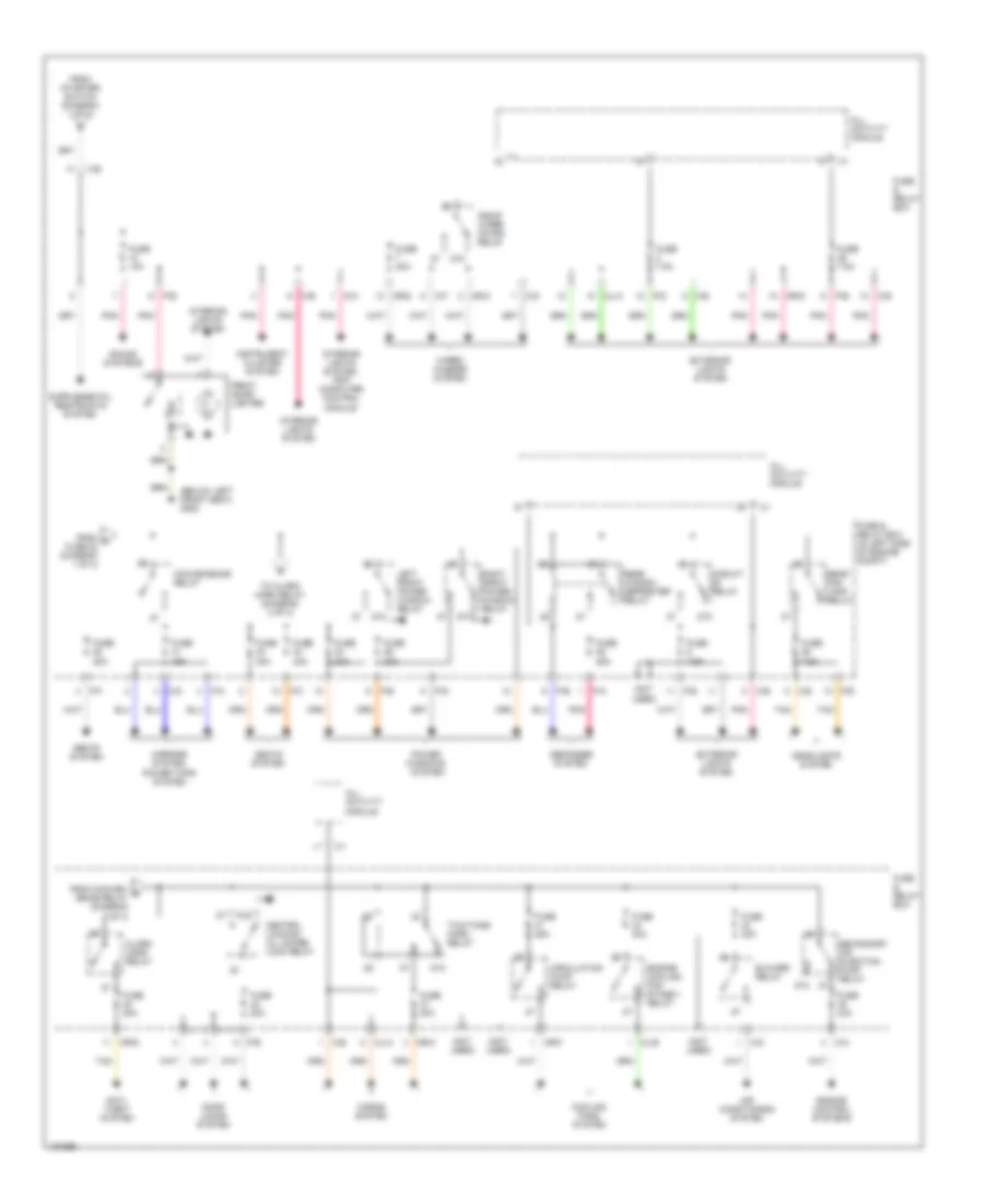 Power Distribution Wiring Diagram (2 of 3) for Mercedes-Benz ML430 1999