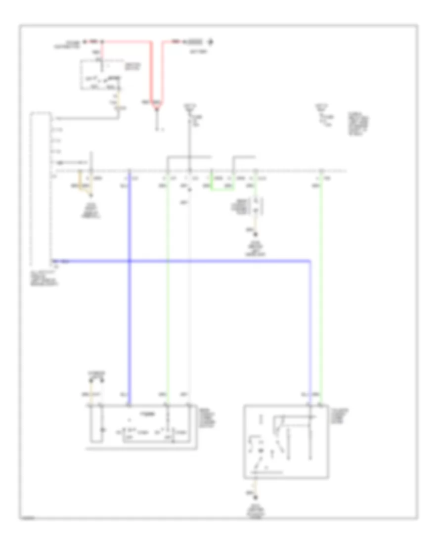 Электросхема заднего стеклоочистителя дворника и омывателя для Mercedes-Benz ML430 1999